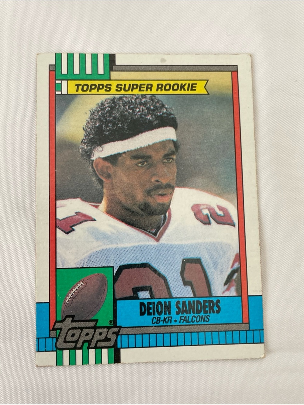 Topps Deion Sanders Super Rookie Football Card plus 2 additional cards
